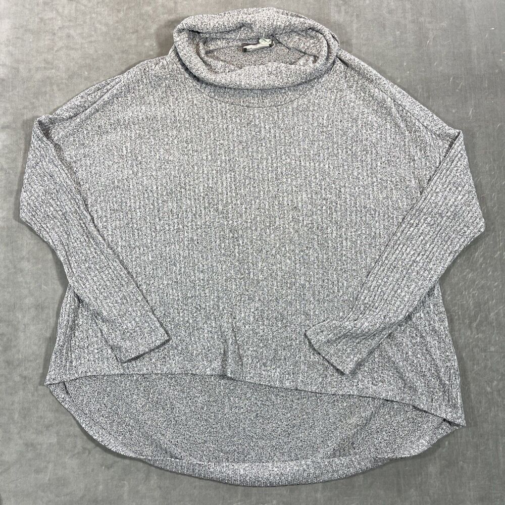 Anthropologie Saturday‎ Sunday Womens XS/S Grey Cowl Neck Ribbed Sweater